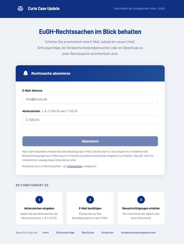 Screenshot von caseupdate.eu